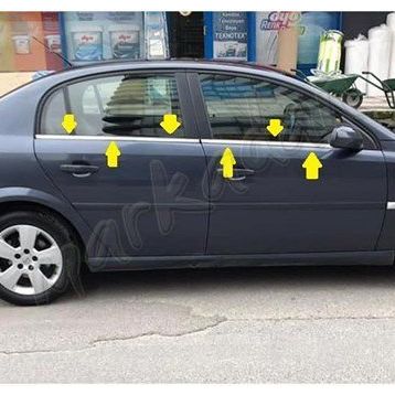 Opel Vectra C 2002-2009 4 Parça Krom Cam Çıtası