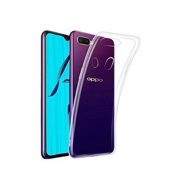 Oppo A12 Lüx Şeffaf Silikon Şeffaf Kılıf
