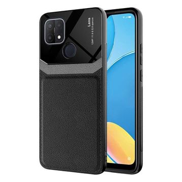 Oppo A15 Siyah Kılıf Zırhlı Standlı Mıknatıslı Tank Kapak