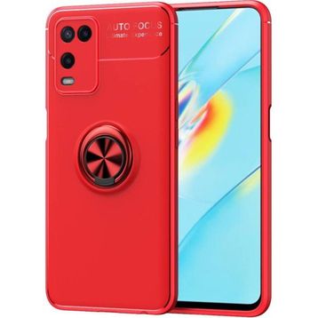 Oppo A54 Kırmızı Kılıf Zırhlı Standlı Mıknatıslı Tank Kapak