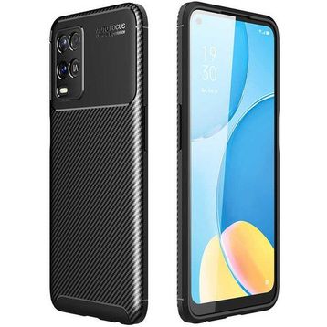 Oppo A54 Siyah Kılıf Auto Focus Serisi Soft Premium Standlı Yüzüklü Kapak