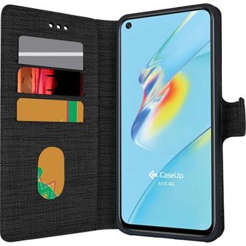 Oppo A54 Siyah Kılıf Auto Focus Serisi Soft Premium Standlı Yüzüklü Kapak
