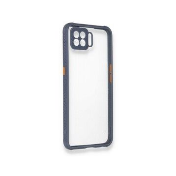 Oppo A73 Miami Şeffaf Silikon Gri Kılıf