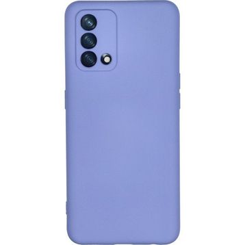 Oppo A74 Lila Kılıf Silikon Sürgülü Lens Korumalı Buzlu Şeffaf