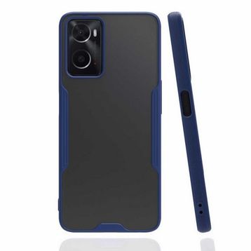Oppo A96 Platin Silikon Lacivert Kılıf