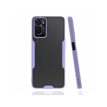 Oppo A96 Platin Silikon Lila Kılıf
