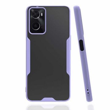 Oppo A96 Platin Silikon Lila Kılıf