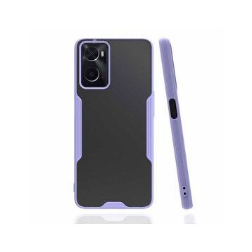 Oppo A96 Platin Silikon Lila Kılıf