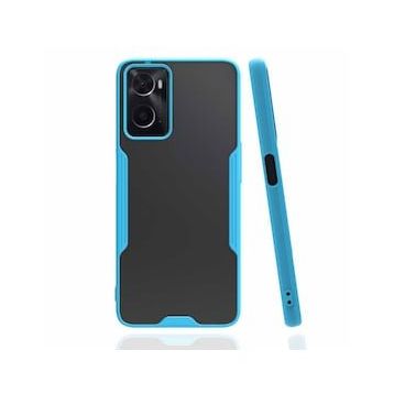 Oppo A96 Platin Silikon Mavi Kılıf