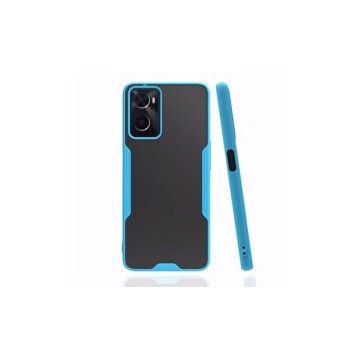 Oppo A96 Platin Silikon Mavi Kılıf