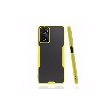 Oppo A96 Platin Silikon Sarı Kılıf