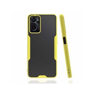 Oppo A96 Platin Silikon Sarı Kılıf