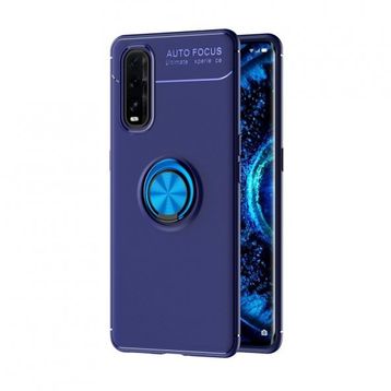 Oppo Find X2 Range Yüzüklü Silikon Mavi Kılıf