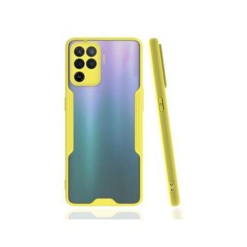 Oppo Reno 5 Lite Platin Silikon Sarı Kılıf