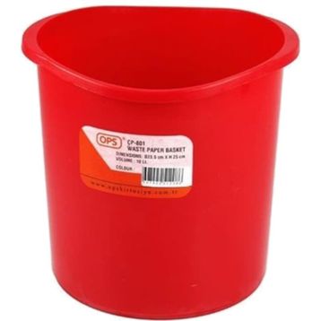 Ops 801K Kırmızı Plastik Çöp Kovası