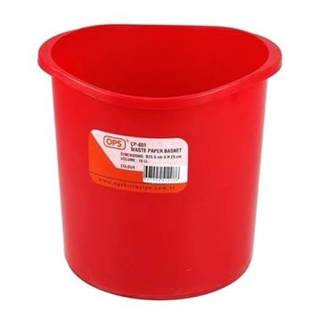 Ops 801K Kırmızı Plastik Çöp Kovası