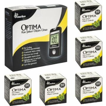 Optima Şeker Ölçüm Cİhazı + 5x50 Adet Strip