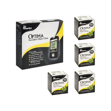 Optima Şeker Ölçüm Cihazı ve 4x50'li Kan Şekeri Ölçüm Çubuğu