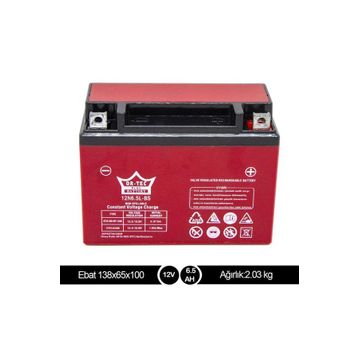 OR-TEC 12N6.5L-BS 12 V 6.5 Ah Motorsiklet Aküsü