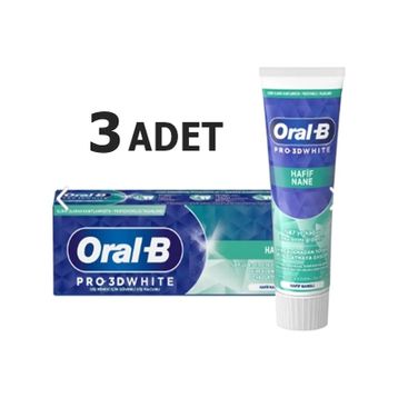 Oral-B 3x75 ml Pro 3D White Hafif Nane Diş Macunu