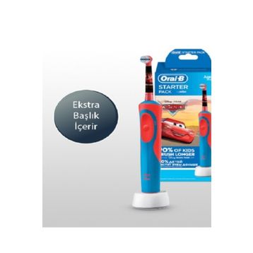 Oral-B 4210201306450 Starter Pack Disney Cars Çocuk Şarjlı Diş Fırçası