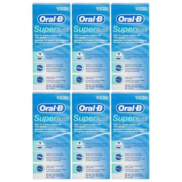 Oral-B 6x50 Adet Super Floss Naneli Diş İpi
