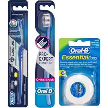 Oral-B Arayüz Diş Fırçası + 35 Soft Ortodontik Diş Fırçası + Essential Floss 50 m Diş İpi