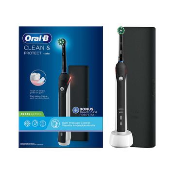 Oral-B Clean Protect Siyah Şarjlı Diş Fırçası ve Seyahat Kabı