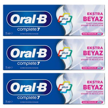 Oral-B Complete 7 Ekstra Beyaz 3x75 ml Diş Macunu