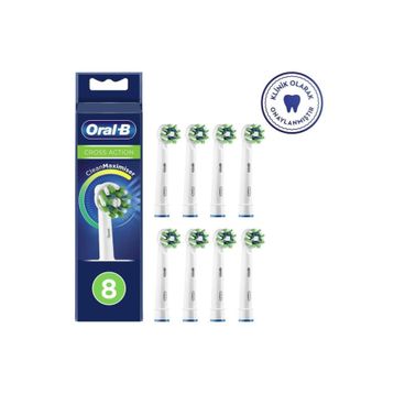 Oral-B Cross Action 8’li Clean Maximizer Teknolojili Yedek Fırça Başlığı