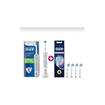 Oral-B D100 Cross Action Diş Fırçası+Sensitive 4'lü Yedek Başlık