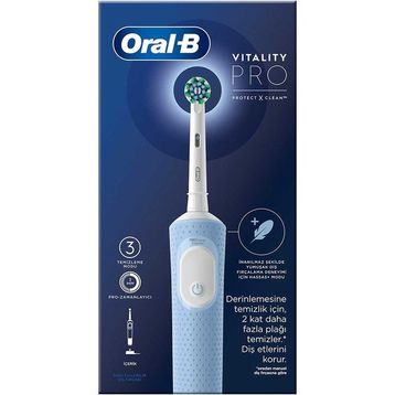 Oral-B D103 Vitality Pro Mavi Protect X Clean Şarjlı Diş Fırçası