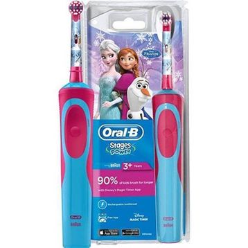 Oral-B Frozen Serisi Çocuk Şarjlı Diş Fırçası 3+ Yaş Fuşya Mavi