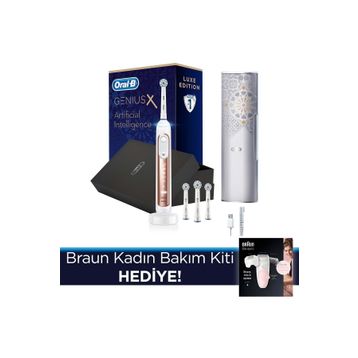 Oral-B Genius 20000 Şarj Edilebilir Rosegold Diş Fırçası+ Braun Epilatör