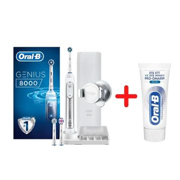 Oral-B Genius 8000 Şarjlı Diş Fırçası Ve Professional 50 ml Diş Macunu