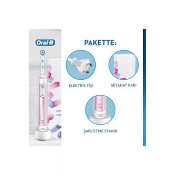 Oral-B Genius X AI Art of Brushing Blush Pink Şarj Edilebilir Diş Fırçası+Seyahat Kabı