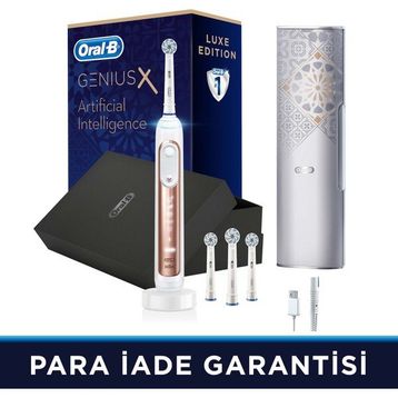 Oral-B Genius X AI Luxury Rose Gold Şarj Edilebilir Diş Fırçası+Seyahat Kabı