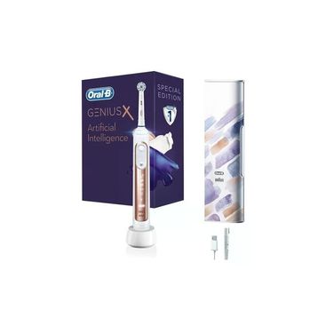 Oral-B Genius X AL Art Of Brushing Rose Gold Şarj Edilebilir Diş Fırçası+Seyahat Kabı
