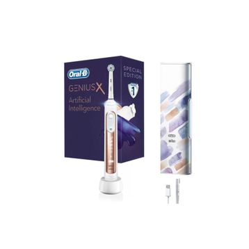 Oral-B Genius X AL Art Of Brushing Rose Gold Şarj Edilebilir Diş Fırçası+Seyahat Kabı