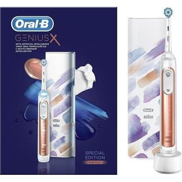 Oral-B Genius X AL Art Of Brushing Rose Gold Şarj Edilebilir Diş Fırçası+Seyahat Kabı