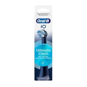 Oral-B iO Serisi Ultimate Clean Derin Plak Giderme Siyah 2'li Orijinal Yedek Başlıkları