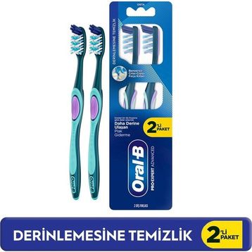 Oral-B Pro Expert Advanced Derinlemesine Temizlik 1+1 Orta Diş Fırçası