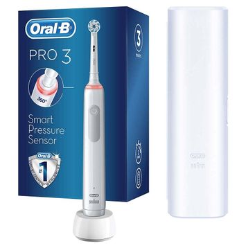 Oral-B Pro3-3500 Beyaz Seyahat Kabı Hediyeli Şarj Edilebilir Diş Fırçası