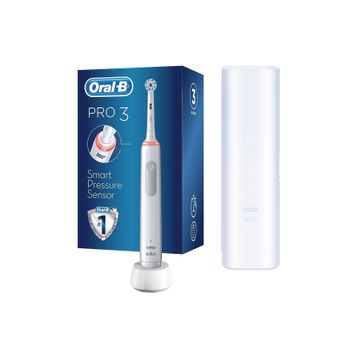 Oral-B Pro3-3500 Beyaz Seyahat Kabı Hediyeli Şarj Edilebilir Diş Fırçası