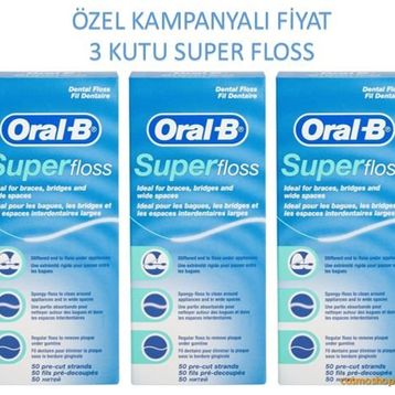 Oral-B Süper Floss 3x50 Adet Diş İpi