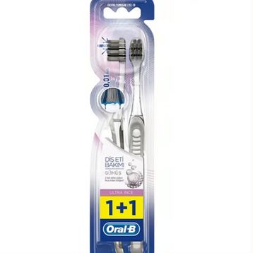 Oral-B Ultra Thin Sılver Diş Eti Bakımı 1+1 Ekstra Yumuşak Diş Fırçası