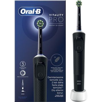 OralB D103 Vitality Cross Action Şarjlı Siyah Diş Fırçası
