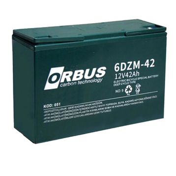 Orbus 12 Volt 42 Amper 270x77x170 mm 10,3 kg Elektrikli Bisiklet Aküsü