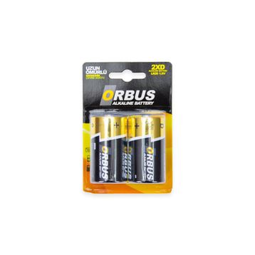 Orbus 2'li Alkaline LR20 Büyük Pil