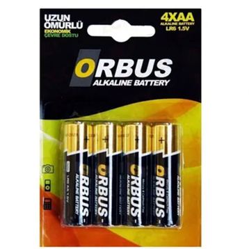 Orbus Alkalin 4'li Kalem Pil